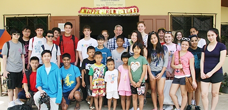 Students from the Hong Kong International School are here to perform community service at the Father Ray Foundation.